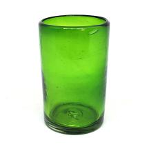  / Juego de 6 vasos grandes color verde esmeralda